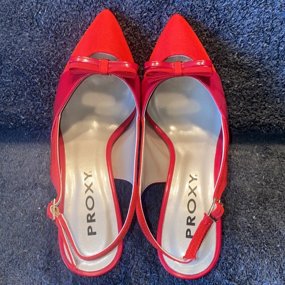 New Never Worn Proxy Red Ladies Heels Size 7 - Picture 5 of 11
